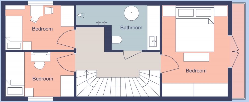 2 Levels 3 Bedrooms 1 Bath 1 Half Bath